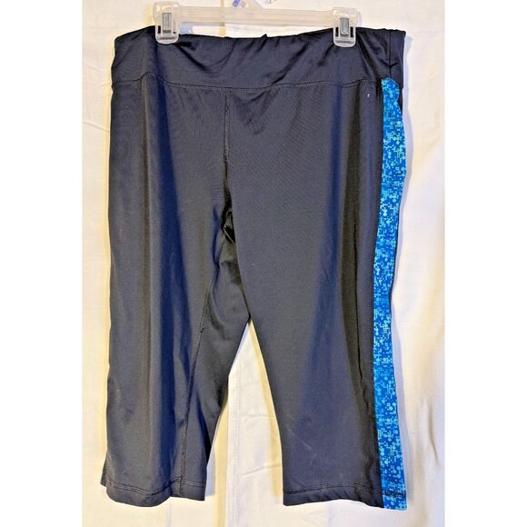 Danskin Gray Yoga Pants Leggings Womens Plus 2X Crop Easy Fit Athleisure Workout - Picture 1 of 3